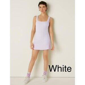 Victoria's Secret PINK White Ribbed Romper